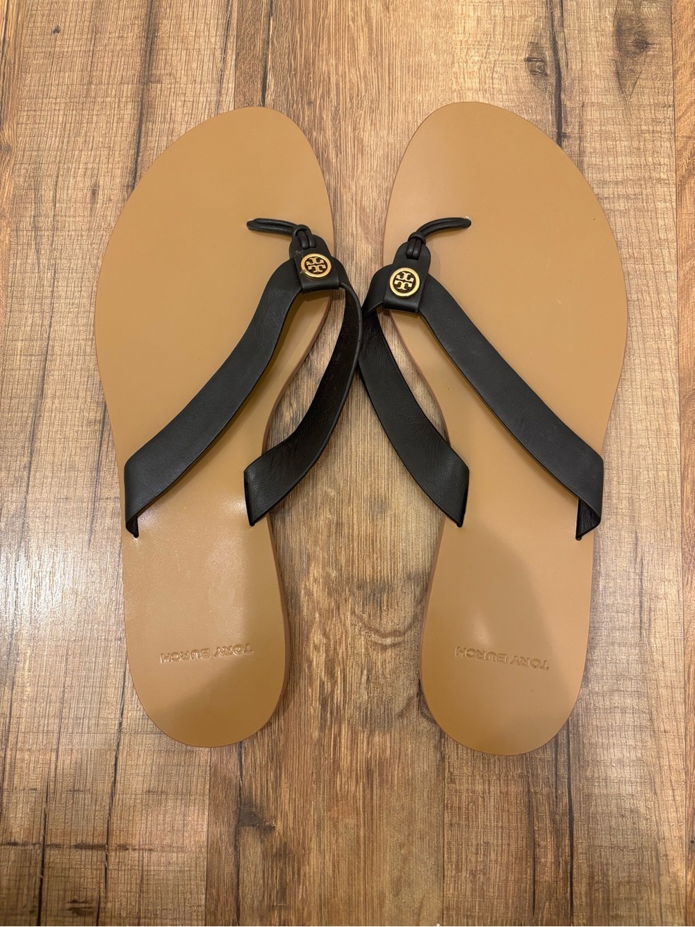Tory Butch Calf Leather Manon Thong Sandals